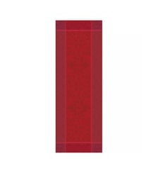 Chemin de table pur coton antitache motif jacquard bordeaux Cassandre grenat Garnier Thiebaut