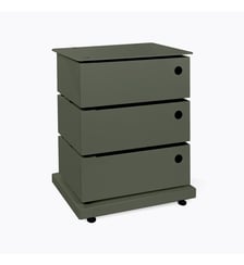 Meuble pivotant 3 casiers kaki mat -  TWIST Bath Bazaar