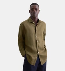 Chemise en lin 1/1 Regular Col Kent Seidensticker