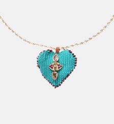 Collier chaîne avec pendentif perles tissées FORTAZA Hipanema
