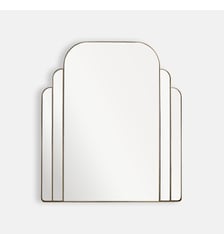 Miroir mural, métal fer laitonné, longueur 72 x hauteur 80 cm La Redoute Interieurs