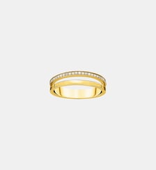 Bague double pierres blanches or Thomas Sabo