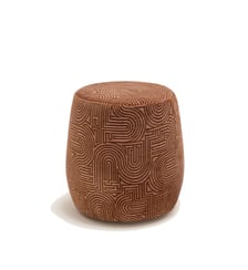 Pouf LEAH  Tissu en bouclette chinée et fils colorés Madura