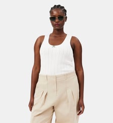 Débardeur slim fit coton maille pointelle Lacoste