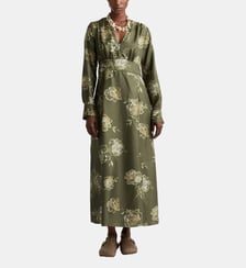 Robe becka en twill de soie imprimé Momonì