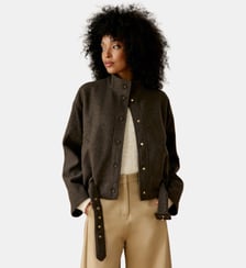 Manteau col montant uni NAELA La Petite Etoile