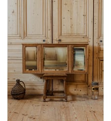 Petite vitrine en bois et verre biseauté Victoria N°1254- Produit chiné Debongout