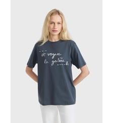 T-shirt cool en jersey de coton sérigraphié "et vogue la galère" Agnès b.