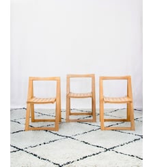 Lot de 3 chaises pliantes en hêtre Alma N°2152 - Produit chiné Debongout