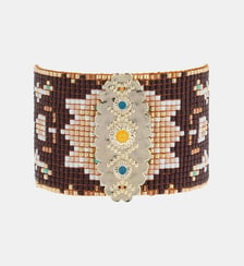 Bracelet manchette perles tissées BIZANCE Hipanema