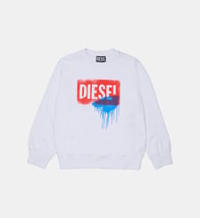 Sweat-shirt à col rond avec logo Diesel Kids