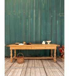 Grande table à manger en bois Romy N°1462- Produit chiné Debongout