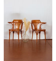 Paire de chaises bistro en bois Claude N°1127- Produit chiné Debongout
