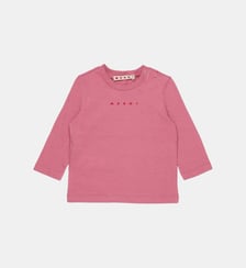 T-shirt en jersey à manches longues avec logo Marni