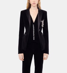 Veste tailleur en velours Rabanne