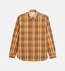Chemise manches longues chevron carreaux Serge Blanco