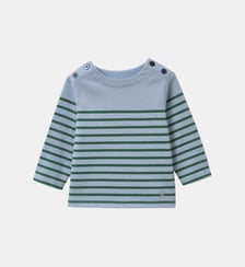 T-shirt marinière boutonné Bébé Cyrillus