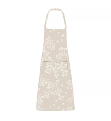 Tablier pur coton enduit motif jacquard beige Mille ginkos naturel Garnier Thiebaut