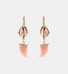 Boucles d'oreilles dormeuses pendantes avec perles VAYANA Hipanema