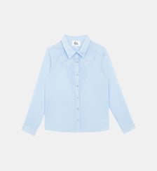 Chemisier manches longues col chemise uni CHAWIE La Petite Etoile