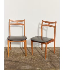 Chaise en simili cuir Alma N°1045- Produit chiné Debongout