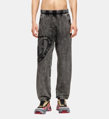Pantalon en coton biologique avec écusson Oval D Diesel