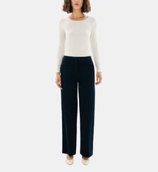 Pantalon pesuviovelours - Motif uni - Coupe large Caroll