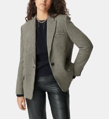 Veste de tailleur motif pied-de-poule Ikks