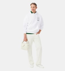 Sweatshirt à capuche loose fit imprimé Lacoste
