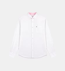 Chemise manches longues en coton oxford avec poche poitrine Serge Blanco