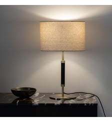 Lampe métal, laiton et lin AM.PM