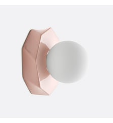 Applique ou plafonnier, à facettes, en céramique et verre opalin La Redoute Interieurs