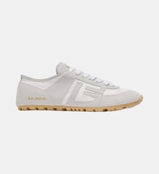 Baskets Racer 45 en daim et agneau Balmain