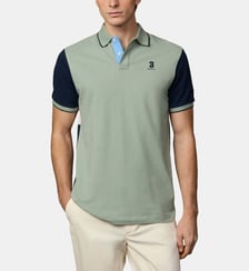 Polo Coupe Regular À Manches Courtes Avec Panneau Arrière Hackett London