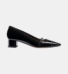 Basil - Escarpins En Cuir Vernis Noir Parallèle