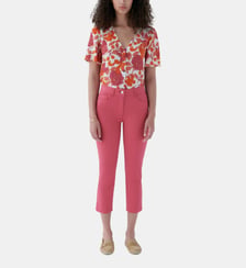 Pantacourt mason - Motif uni - Coupe slim Caroll