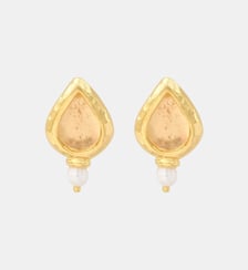 Boucles d'oreilles puces tiges percées   doré à l'or fin - Bysance Satellite