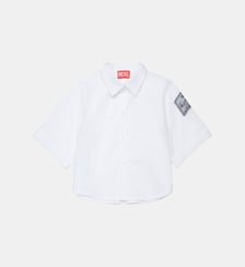 Chemise à manches courtes avec logo Diesel Kids