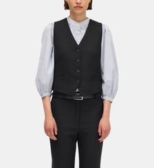 gilet de tailleur à fines rayures- niva Pablo