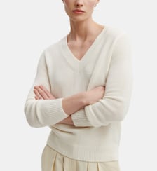 Pull droit en cachemire 4 fils Bompard