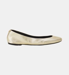 La Ballerine En Cuir Métallisé Lanvin