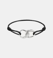 Bracelet textile Together noir avec zirconia Thomas Sabo