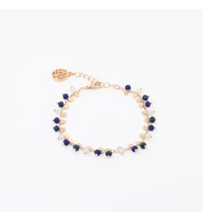 Bracelet perles à facettes bleues Balaboosté