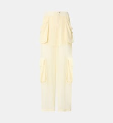 Pantalon cargo en crêpe georgette transparent Pinko