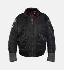 Bombers double col uni recyclé Schott