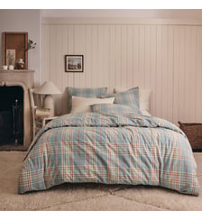 Housse de couette imprimée en flanelle de coton, TARTAN Essix