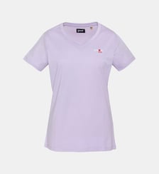 T-shirt col V avec broderie cur Schott