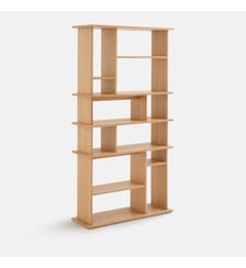 Bibliothèque asymétrique, en plaqué chêne, 12 niches, hauteur 180 cm La Redoute Interieurs