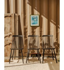 Lot de 3 chaises en bois noir Claude N°1491- Produit chiné Debongout