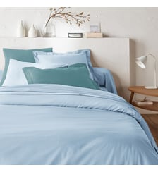 Housse de couette zippée unie en coton La Redoute Interieurs